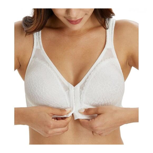 Women's Front Closure Posture Bra Wireless Back Full Coverage Bra 38B - Picture 4 of 7